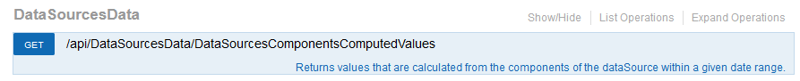 API endpoint to retrieve parameters.